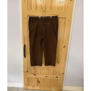 Honor‎ The Gift Pants Mens 42 Brown Textured Cotton Modal Straight Chino Casual
